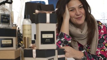 Mónica Ceño, fundadora de la empresa The Lab Room Products, cuyos cosméticos fueron escogidos para poner guapas a las estrellas que acudirán a la ceremonia de hoy.