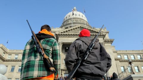 Activistas promocionaron sus marchas como esta en Boise, Idaho principalmente por las redes sociales.