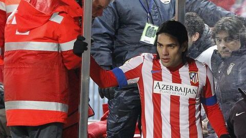 Falcao abandonó el campo al minuto 58, debido a que en un arranque sintió el dolor que no le dejó concluir.