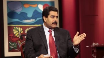 Vicepresidente de Venezuela, Nicolás Maduro, en entrevista que ofreció al exvicepresidente  y periodista José Vicente Rangel, ayer.