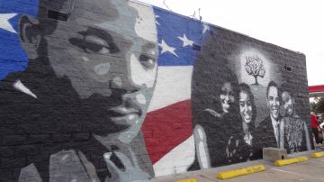 Un nuevo mural en Houston en honor de Martin Luther King Jr. y el presidente Barack Obama.