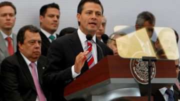 El presidente de México, Enrique Peña Nieto, en uno de sus discursos en la Ciudad de México.