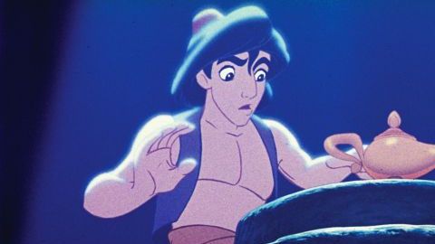 La versión animada de "Aladino" contó con la voz de Robin Williams como el genio de la lámpara maravillosa.