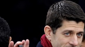 Paul Ryan, quien fue candidato a  la vicepresidencia de EEUU, durante su llegada a la ceremonia de investidura de Barack Obama. El presidente inició un segundo mandato.