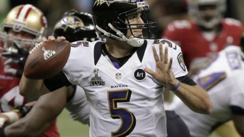 Joe Flacco completó 22 de 33 pases para ganancia de 287 yardas