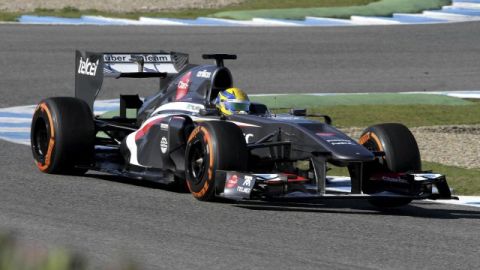 Esteban Gutiérrez estrenó el monoplaza C32-Ferrari, en Jerez de la Frontera