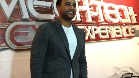 Don Omar hace dos semanas durante una rueda de prensa previa a una charla de motivación a 3,500 jóvenes.