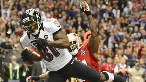 En el Super Bowl, Boldin recibió seis pases para sumar 104 yardas y un “touchdown”