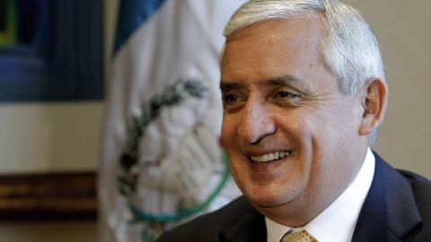 El presidente de Guatemala, Otto Pérez Molina, en la entrevista que  concedió a la Agencia Efe en Madrid con motivo de su visita.