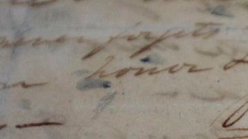 La famosa misiva de William Barret Travis dirigida "al pueblo de Texas.