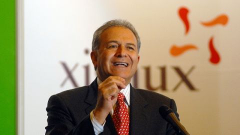 Exdirector de la Policía Nacional de Colombia, Oscar Naranjo, cuando hablaba en  la Unión Social de Empresarios de México.