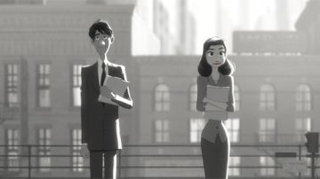 El corto animado 'Paperman' ganó el Oscar en su categoría.