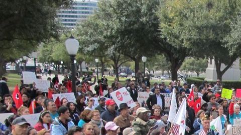 Una marcha en favor de la reforma de inmigración llegó a Austin, capital de Texas, desde diversos puntos del estado, el pasado 22 de febrero de 2013.