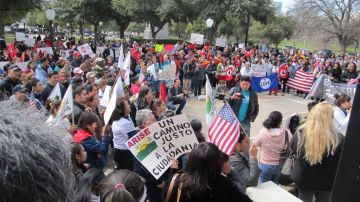 Una marcha en favor de la reforma de inmigración llegó a Austin, capital de Texas, desde diversos puntos del estado, el pasado 22 de febrero de 2013.