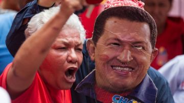 Partidarios del presidente venezolano  Hugo Chávez en un a manifestación el  miércoles, en Caracas.
