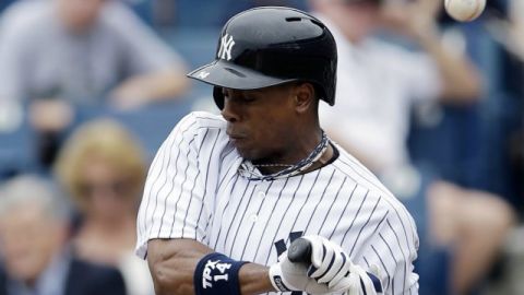 Curtis Granderson se rompió un brazo en su primer turno al bate en pretemporada