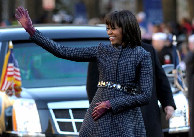 La primera dama durante la parada inagural tras la ceremonia de toma de posesión de Obama.