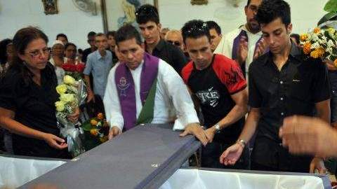 Oswaldo Payá en su entierro en Cuba.