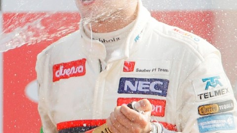 'Checo' en uno de sus triunfos.