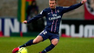 David Beckham juega actualmente en el Paris Saint Germain, primero de la liga francesa y que chocará con Barcelona en la Champions.