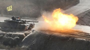 Un tanque surcoreano, en unas maniobras cerca de la frontera, en Pocheon, Corea del Sur.