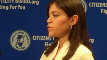 Beatriz Cruz, portavoz de asuntos hispanos de CUB, en conferencia de prensa.