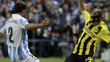 Málaga y Borussia Dortmund empataron sin goles en la ida de cuartos de final de la Champions