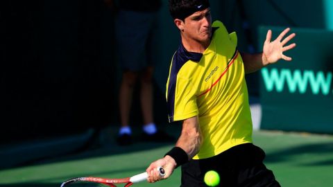 Chile y Ecuador quieren imponerse en la Zona 1 de la Copa Davis. En la foto, el ecuatoriano Emilio Gómez.