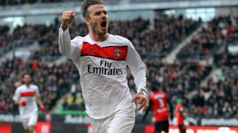 David Beckham festejó lo que parecía ser su primer gol, pero Ibrahimovic lo terminó metiendo.