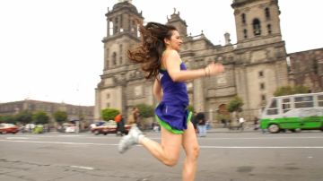 Verónica Ruiz ya está en Chile para participar en el  Maratón de Santiago.