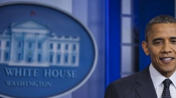 El presidente de EEUU, Barack Obama, en una rueda de prensa, en  la Casa Blanca, en  Washington, D. C. La propuesta de Obama incluirá un menor crecimiento de los programas sociales para los más pobres.