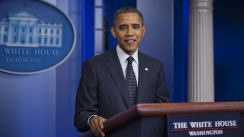 El presidente de EEUU, Barack Obama, en una rueda de prensa, en  la Casa Blanca, en  Washington, D. C. La propuesta de Obama incluirá un menor crecimiento de los programas sociales para los más pobres.