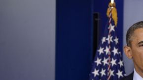 El presidente de EE.UU., Barack Obama, habla hoy durante una conferencia de prensa sobre las explosiones en Boston en Washington (EE.UU.).