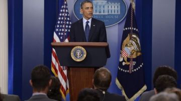 El presidente de EE.UU., Barack Obama, habla durante una conferencia de prensa en Washington DC, sobre las explosiones en Boston.