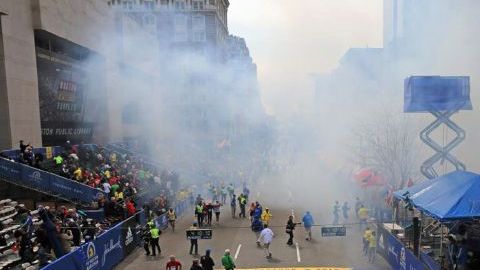 Las explosiones se registraron esta tarde al final de la línea de carrera del maratón.