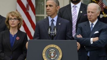 Obama durante una conferencia de prensa hoy sobre violencia de armas.