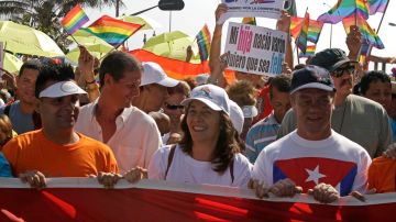 Mariela Castro durante una manifestación contra la homofobia, realizada en La Habana en el 2011.