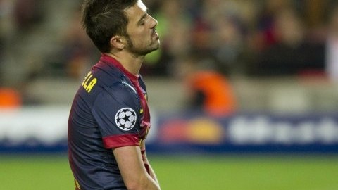 David Villa no oculta su frustración, tras la eliminación de la Champions