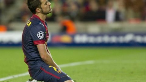 David Villa no oculta su frustración, tras la eliminación de la Champions