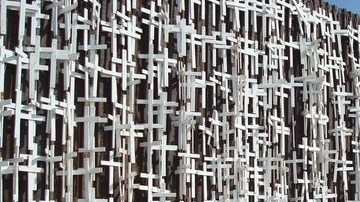 El muro fronterizo en San Diego, California.