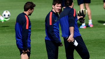 Lionel Messi entrenó este sábado con el Barcelona