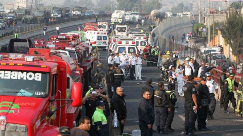 La explosión tuvo lugar en el kilómetro 14 de la autopista México-Pachuca