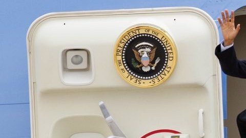 Obama llegó a Austin, la primera escala de la gira.