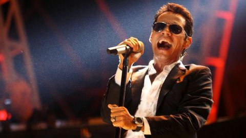 Marc Anthony durante su presentación en el tercer Festival Internacional de Salsa en Veracruz, México.