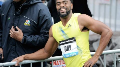 El estadounidense Tyson Gay ganó, exigió el físico y no se lesionó