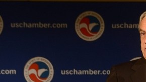 El presidente de Chile, Sebastian Piñera, hablaba ayer ante la Cámara de Comercio de Estados Unidos, en Washington, D. C..