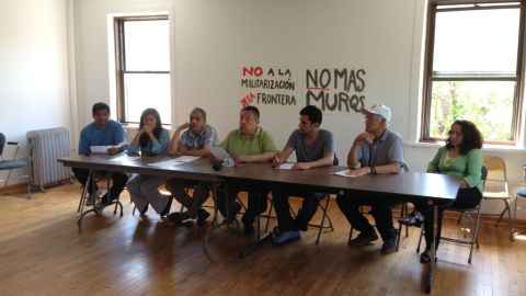 Activistas pro inmigrantes en Chicago de la Alianza por los Derechos de los Inmigrantes.