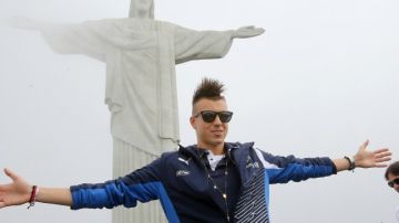 Stephan El Shaarawy y el resto de los jugadores de la selección italiana visitaron el Cristo Redentor, en Río de Janeiro