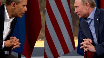 Obama y Putin durante el encuentro.
