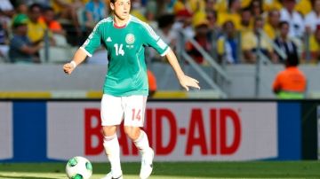 Javier "Chicharito" Hernández, delantero de la selección mexicana, disputó los 90 minutos frente a Brasil